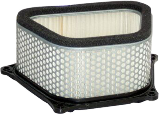 HIFLOFILTRO HFA3901 air filter for high-performance motorcycle engines, shown in close-up with clean, durable filter media