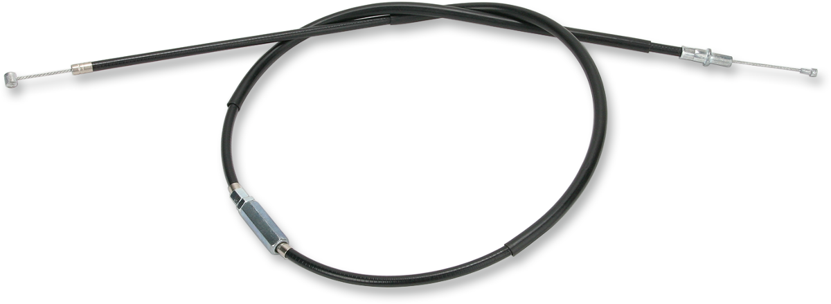 Parts Unlimited vinyl clutch cable for Kawasaki motorcycles, featuring durable construction and secure attachment ends.