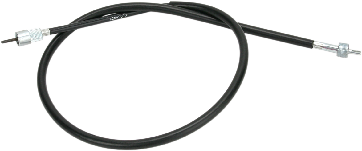 Parts Unlimited speedometer cable for Kawasaki Ninja motorcycles, part number 54001-1014, showing the flexible cable with connectors.