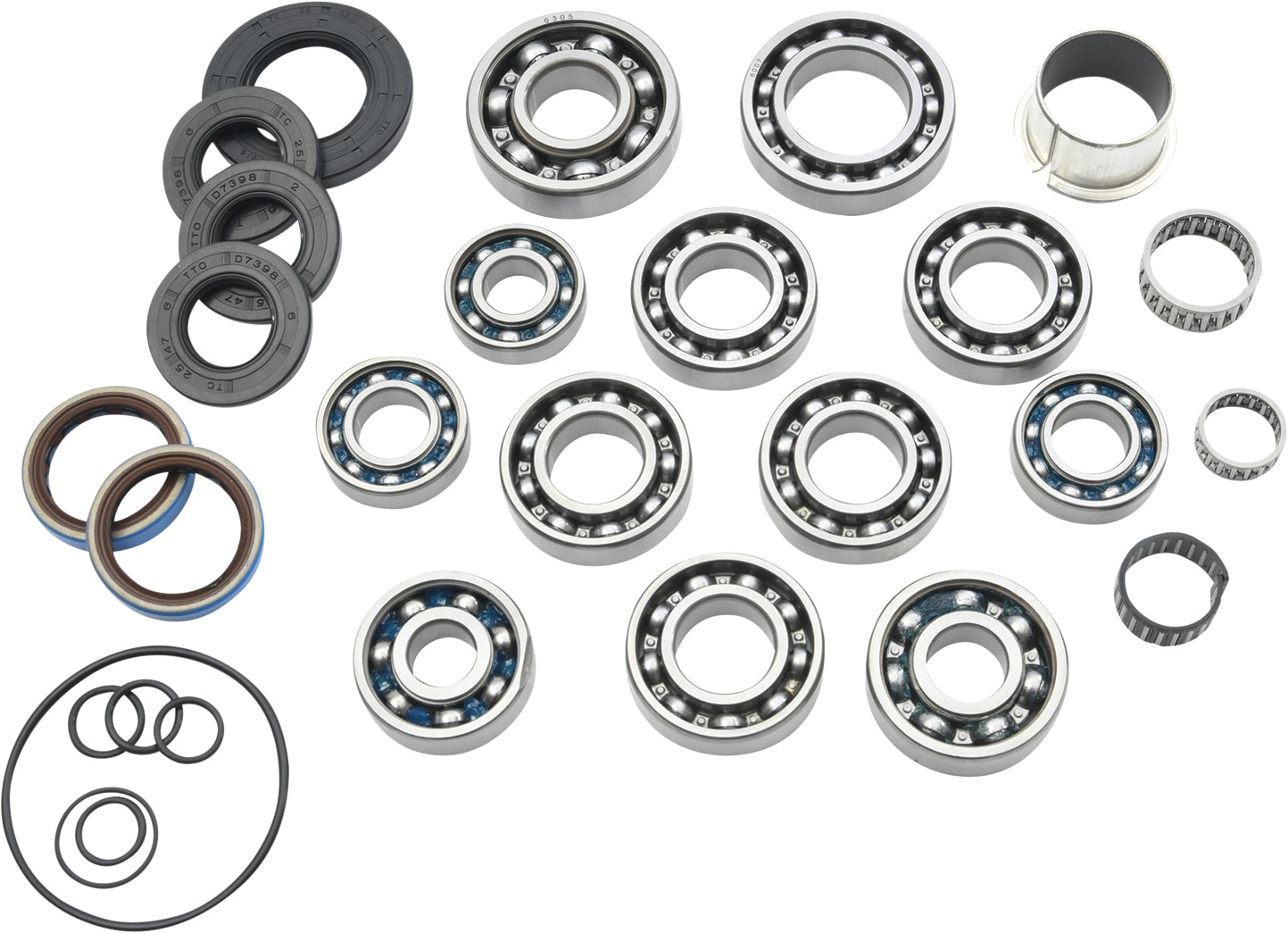 All Balls transmission bearing and seal kit Part #25-7011, showing various seals and bearings in the package.