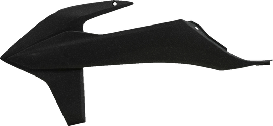 Acerbis black and metallic radiator shrouds for motorcycle body protection, designed by Bill's Exhausts.