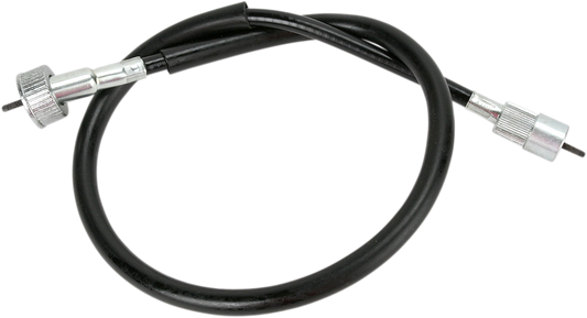 Parts Unlimited Kawasaki KZ/Ninja tachometer cable, durable black wire with connector ends for accurate engine RPM readings.