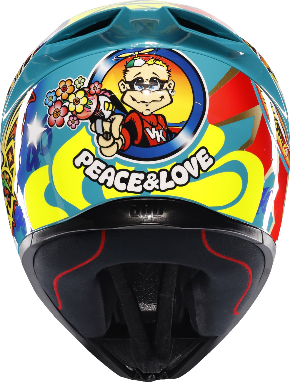 AGV K1 S Rossi Mugello 1999 motorcycle helmet in medium size, featuring a sleek design and vibrant graphics.