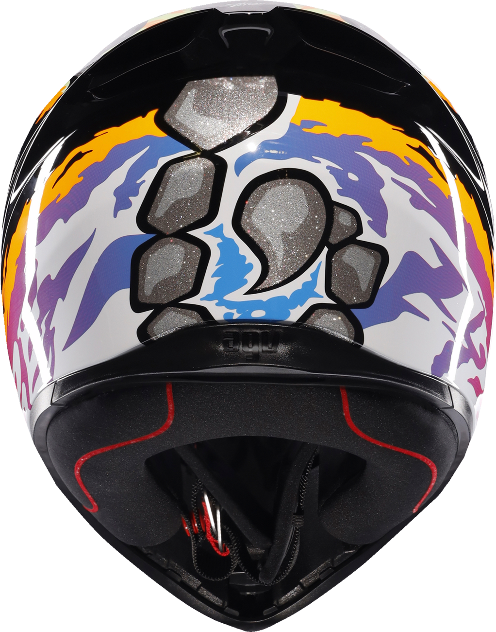 AGV K1 S Bezzecchi 2023 motorcycle helmet in 2XL with advanced ventilation and safety features, shown from the front.