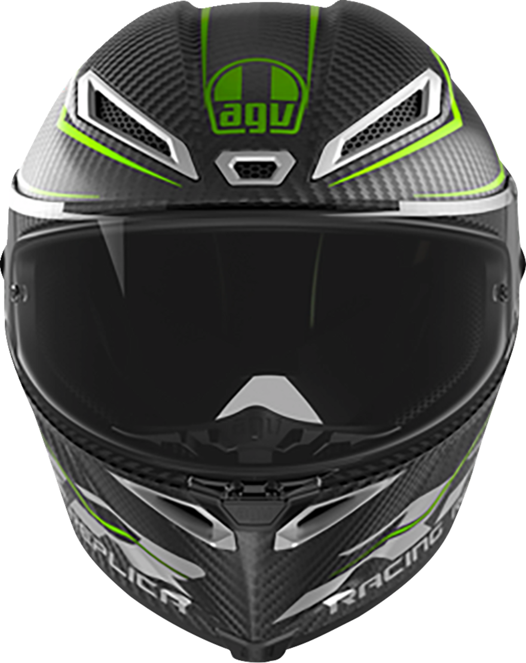 AGV Pista GP RR Performante Carbon and Lime motorcycle helmet in XL size with sleek design and aerodynamic vents.