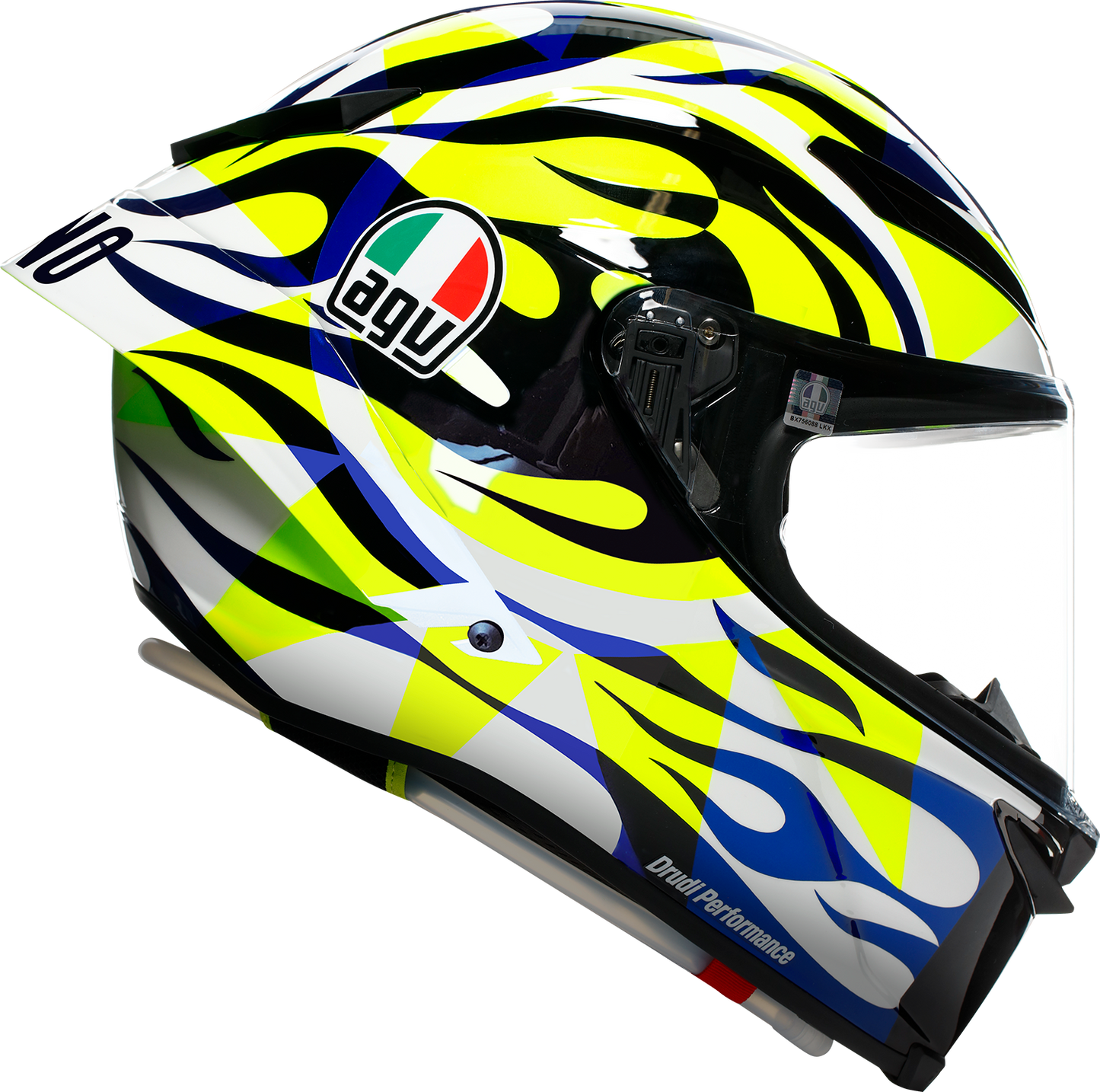 AGV Pista GP RR Soleluna 2023 Limited Edition motorcycle helmet in medium size, featuring a sleek design and detailed graphics.