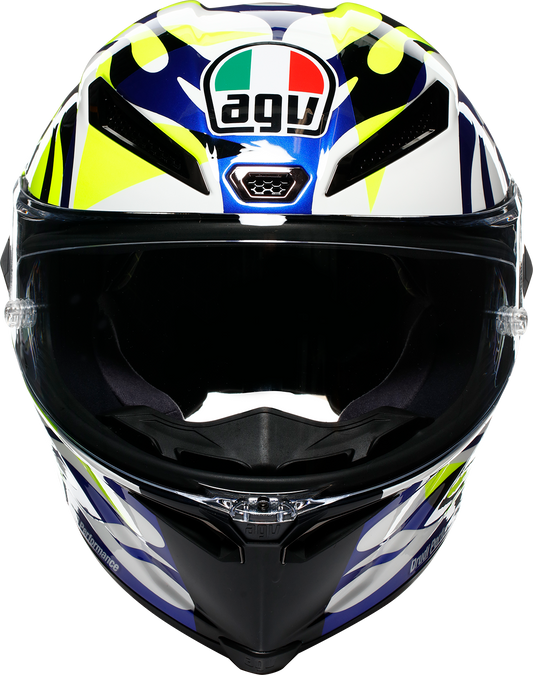 AGV Pista GP RR Soleluna 2023 Limited Edition helmet, medium size, featuring a sleek design and detailed graphics.