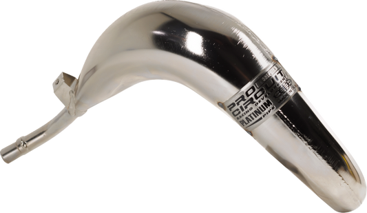 PRO CIRCUIT Platinum Pipe exhaust system installed on a motorcycle, showcasing the high-performance design and branding.