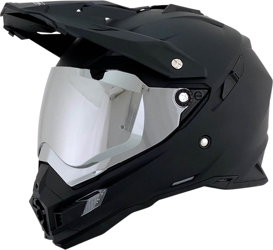 Silver mirror Pinlock shield for AFX FX-41DS helmet, offering clear visibility and protection, by Bill's Exhausts