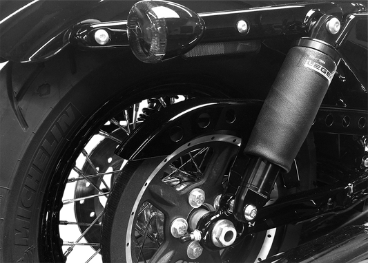 Legend Suspension Sportster air suspension in black, 13-inch, designed for Harley-Davidson Sportster motorcycles.