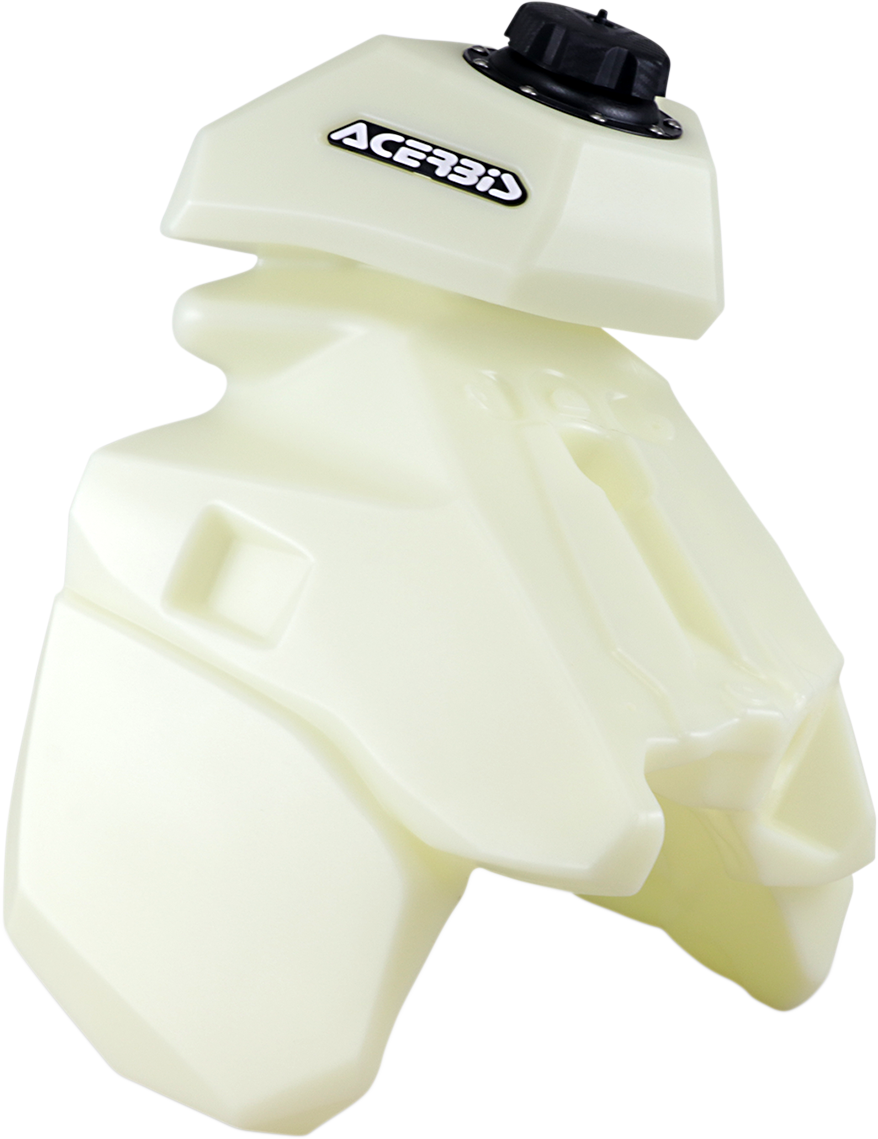 A natural-colored ACERBIS gas tank for Husqvarna, 4.0-gallon capacity, shown as a body part in the image.