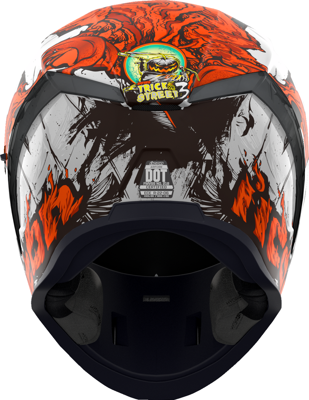 White ICON Airform™ Trick or Street 3 helmet in large size, featuring sleek helmet design with brand logo details.