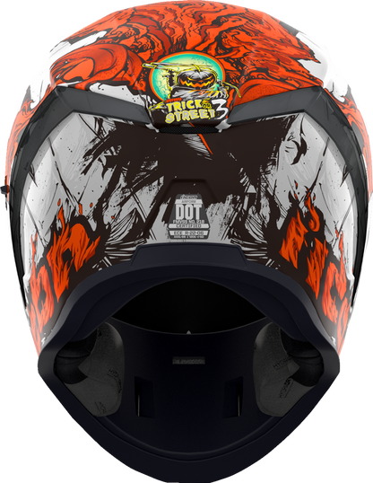 White ICON Airform™ Trick or Street 3 helmet in large size, featuring sleek helmet design with brand logo details.