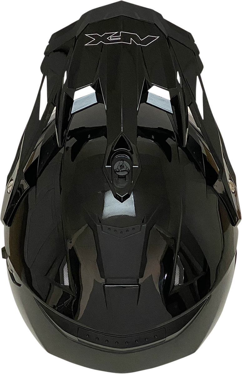 Bill's Exhausts AFX FX-41DS helmet in glossy black, 2XL size, with clear visor and aerodynamic design.