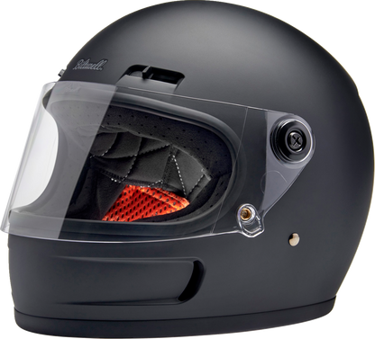 BILTWELL Gringo SV helmet in flat black, large size, with a sleek motorcycle helmet design and matte finish.