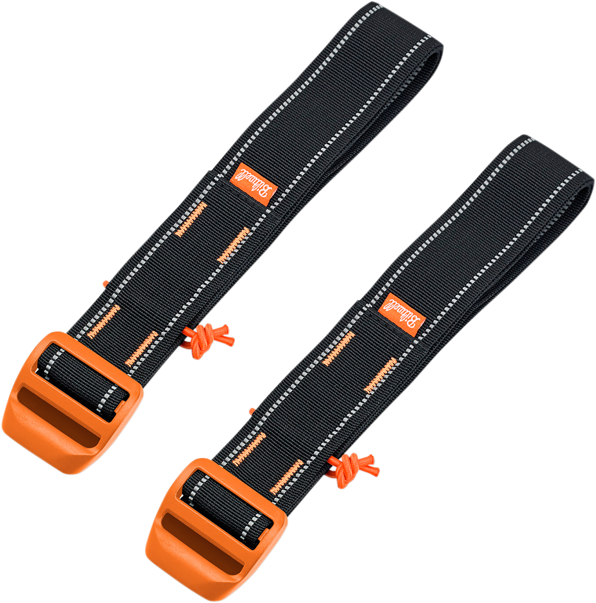 Bill's Exhausts Biltwell luggage strap, 1.5-inch wide, 60-inch length, durable black bag strap, suitable for securing luggage.