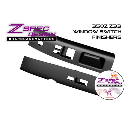 ZSPEC 350z Z33 Interior Door Window Switch Finisher Set for LHD '03-05, Black - Howling Moto