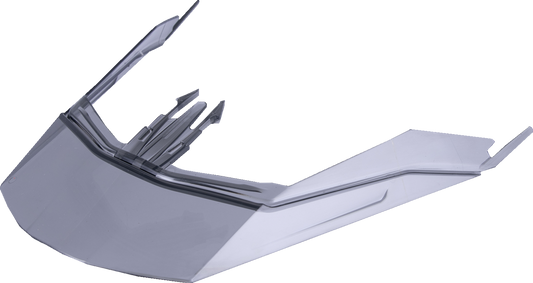 Alpinestars Supertech M10 visor extension part 8984523-005-OS attached to a motorcycle helmet for enhanced protection.