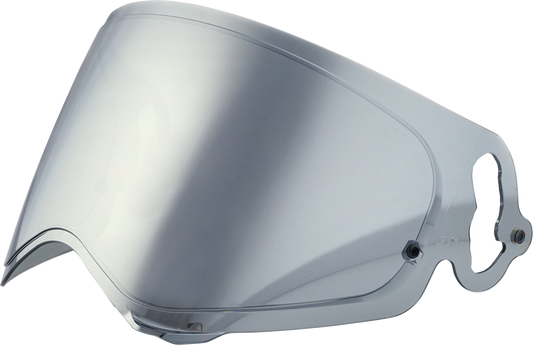 ARAÏ HELMETS XD-5 peak visor in aluminum silver, designed for ARAÏ motorcycle helmets, with a sleek, reflective finish.