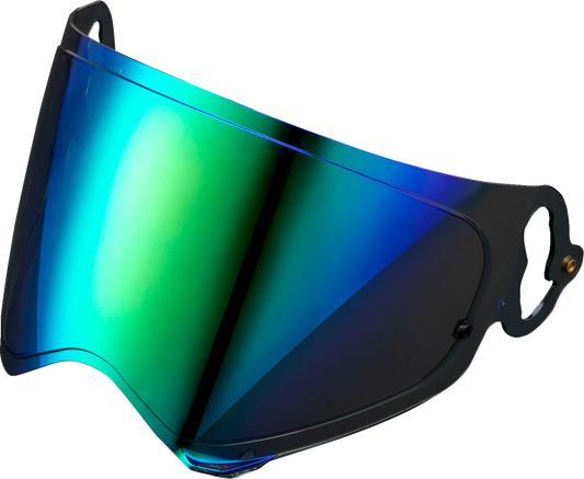 ARAI Helmets VAS-A shield for XD-5 helmet, light tint with green mirror, featuring Pinlock® 120 MaxVision™ for clear vision.