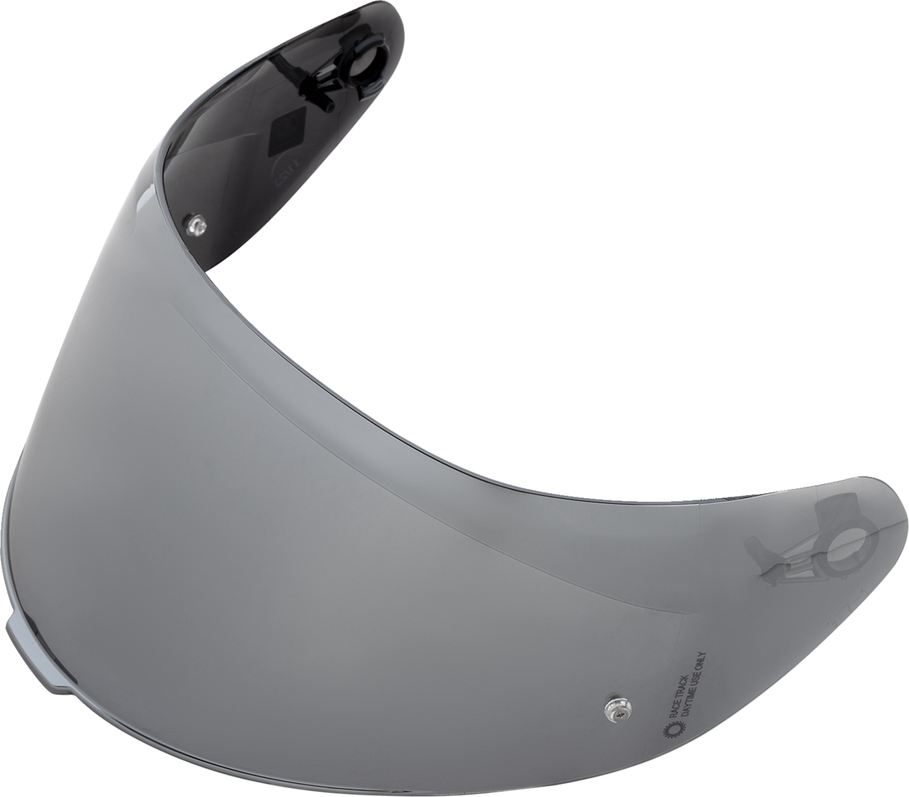 AGV GT7 StreetModular helmet shield with Pinlock® 70 MaxVision™ in iridium silver, designed for helmet protection and clarity.