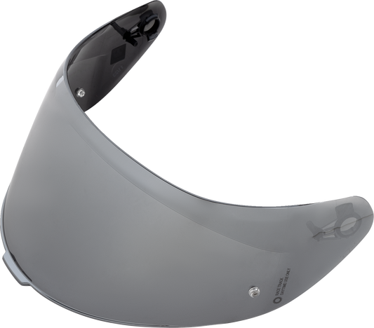 AGV GT7 StreetModular helmet shield with Pinlock® 70 MaxVision™ in iridium silver, designed for helmet protection and clarity.