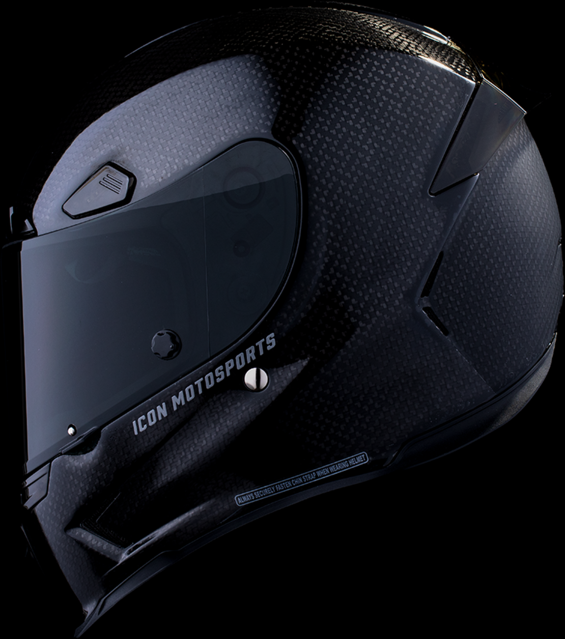 Black ICON Airframe Pro™ helmet in XL size with carbon shell, featuring aerodynamic design and matte finish.