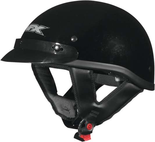 Bill's Exhausts AFX FX-70 helmet in gloss black, 2XL size, showing front view with sleek helmet design and clear visor.