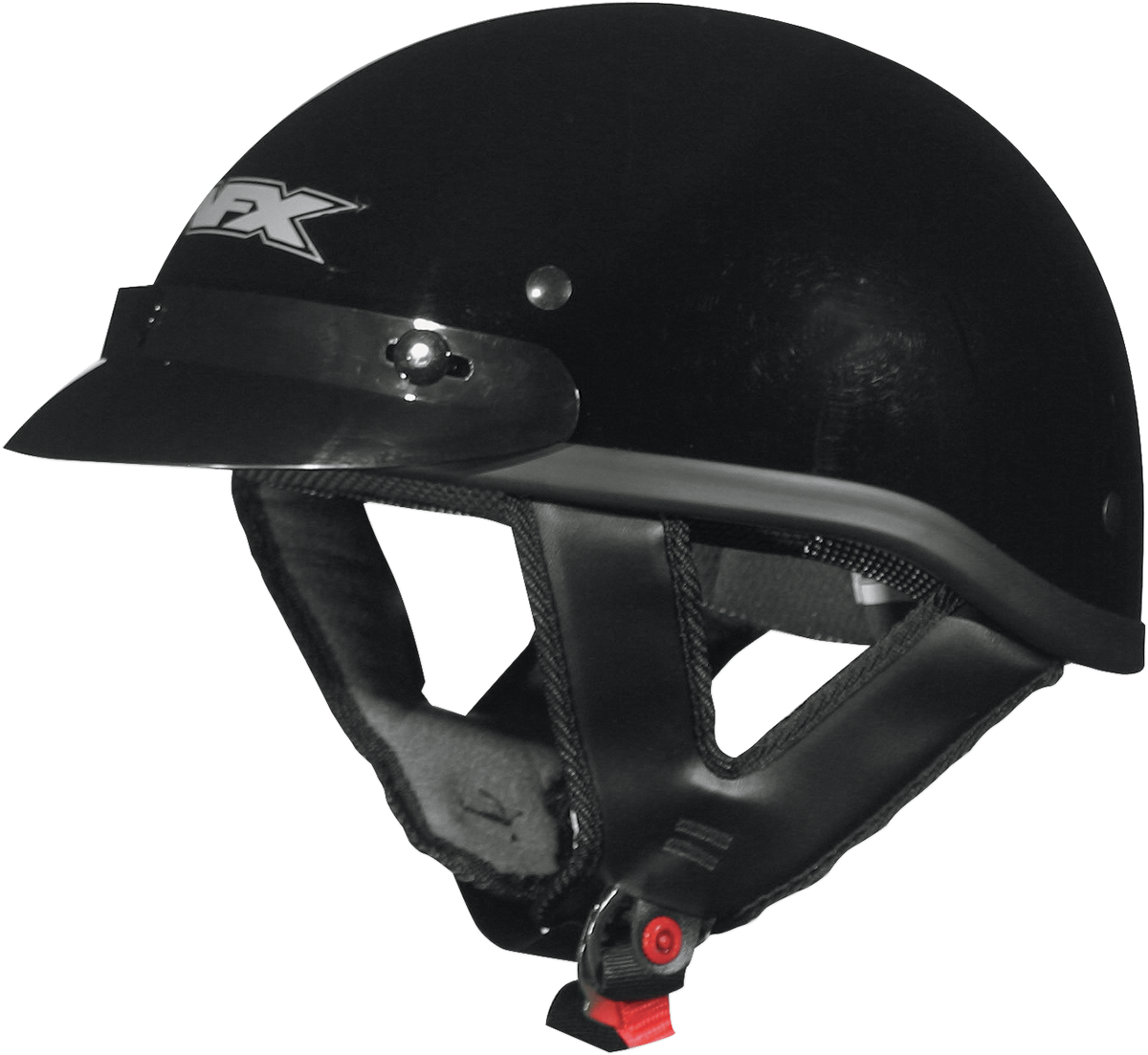Gloss black AFX FX-70 helmet in XS size with sleek design, featuring a smooth, shiny surface and aerodynamic shape.