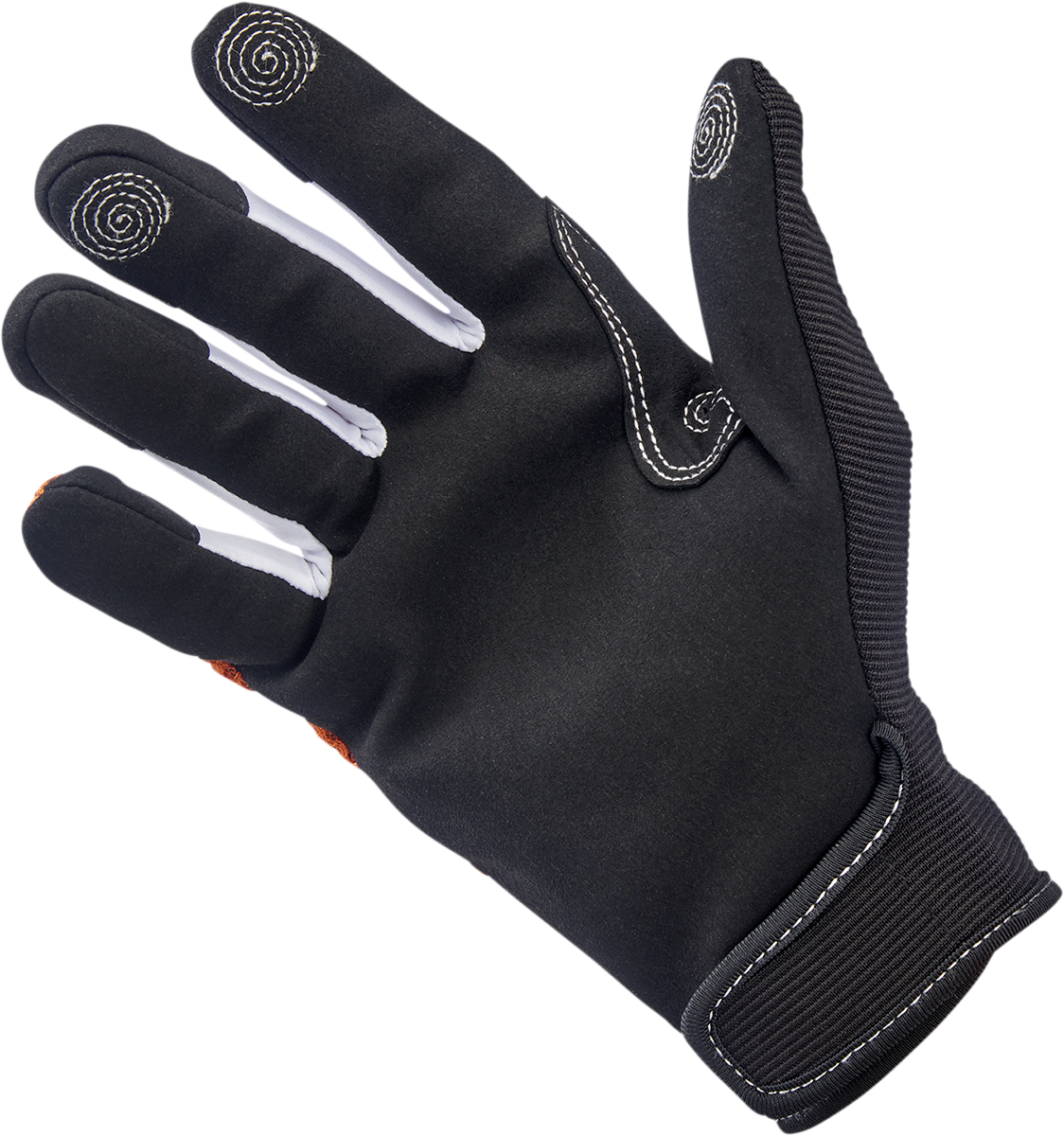BILTWELL Anza Orange Gloves in 2XL size, featuring durable construction and vibrant color, designed for motorcycle riding.