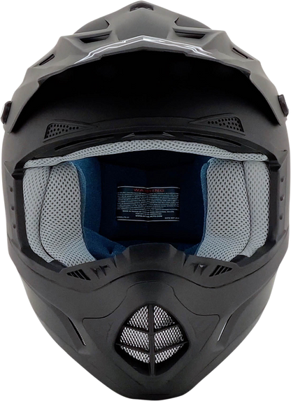 Bill's Exhausts AFX FX-17 helmet in matte black, XS size, featuring a sleek, aerodynamic motorcycle helmet design.