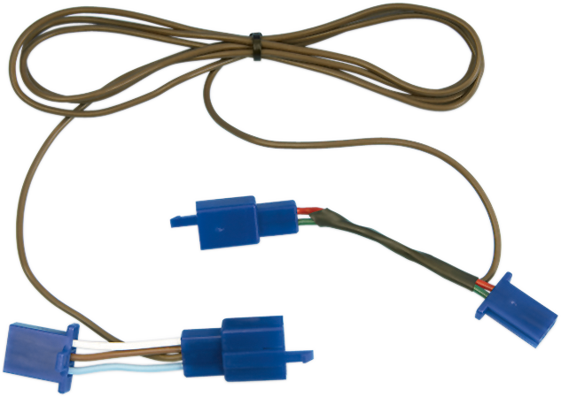 Bill's Exhausts SHOW CHROME Spoiler Light Converter for 2001-2010 Honda GL1800 motorcycle engine, shown with connector and wiring.