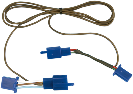 Bill's Exhausts SHOW CHROME Spoiler Light Converter for 2001-2010 Honda GL1800 motorcycle engine, shown with connector and wiring.