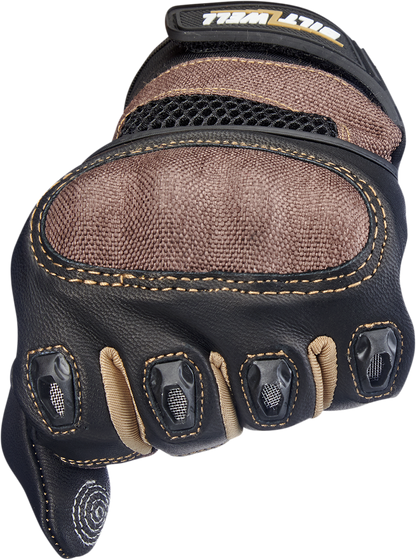 BILTWell Bridgeport Gloves in chocolate leather, medium size, shown with detailed stitching and textured surface.