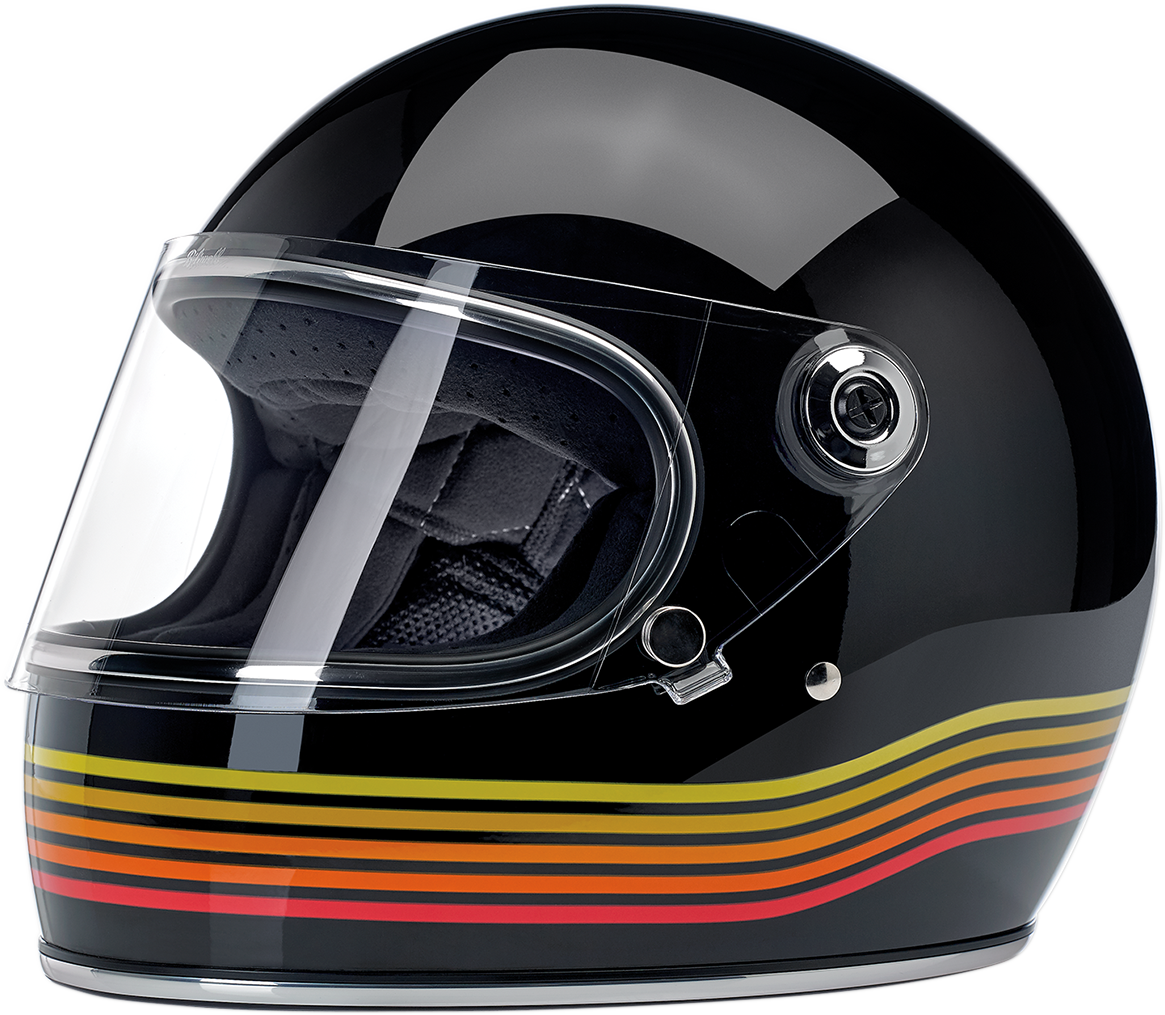 Gloss black BILTWEll Gringo S helmet in medium size with spectrum finish, featuring a sleek, aerodynamic helmet design.