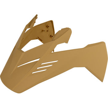 ICON Elsinore™ Peak Magnacross helmet part in tan, size medium-large, with detailed vent and sturdy construction for off-road riding.