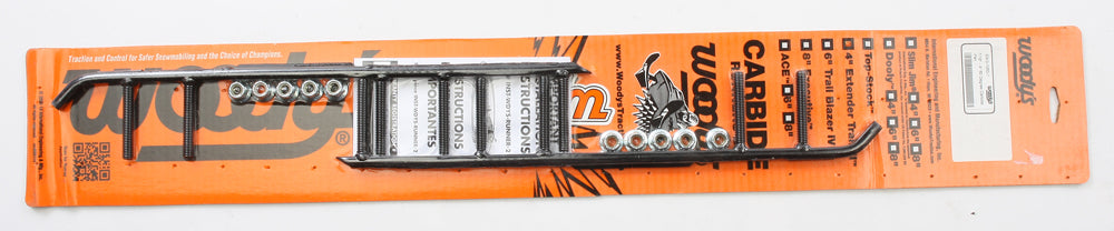WOODYS, Woodys ESI3-1050 4-Inch Carbide Runners for Snowmobiles with 5-Bolt Mounts