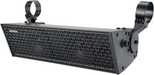 Bill's Exhausts NAVATLAS 14-inch UTV sound bar speaker with rugged design and grille, ideal for off-road audio.