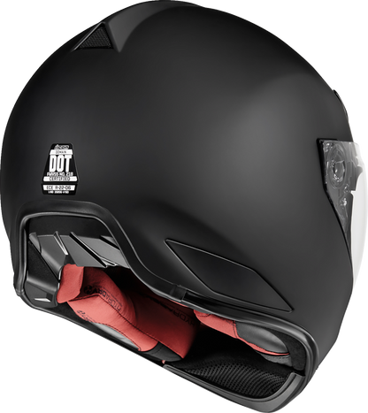 Icon Domain™ helmet in rubatone finish, small size, sleek motorcycle helmet with vented design and aerodynamic shape.