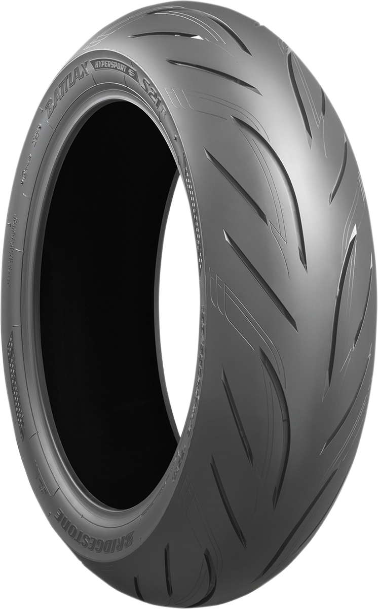 BRIDGESTONE Battlax Hypersport S21 rear motorcycle tire 180/55ZR17 with tread pattern for high-performance sport bikes
