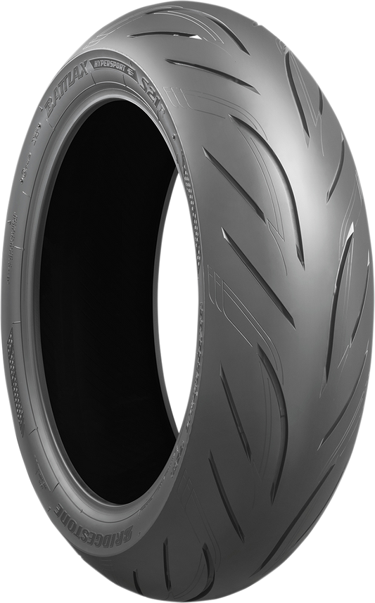 BRIDGESTONE Battlax Hypersport S21 rear motorcycle tire 180/55ZR17 with tread pattern for high-performance sport bikes