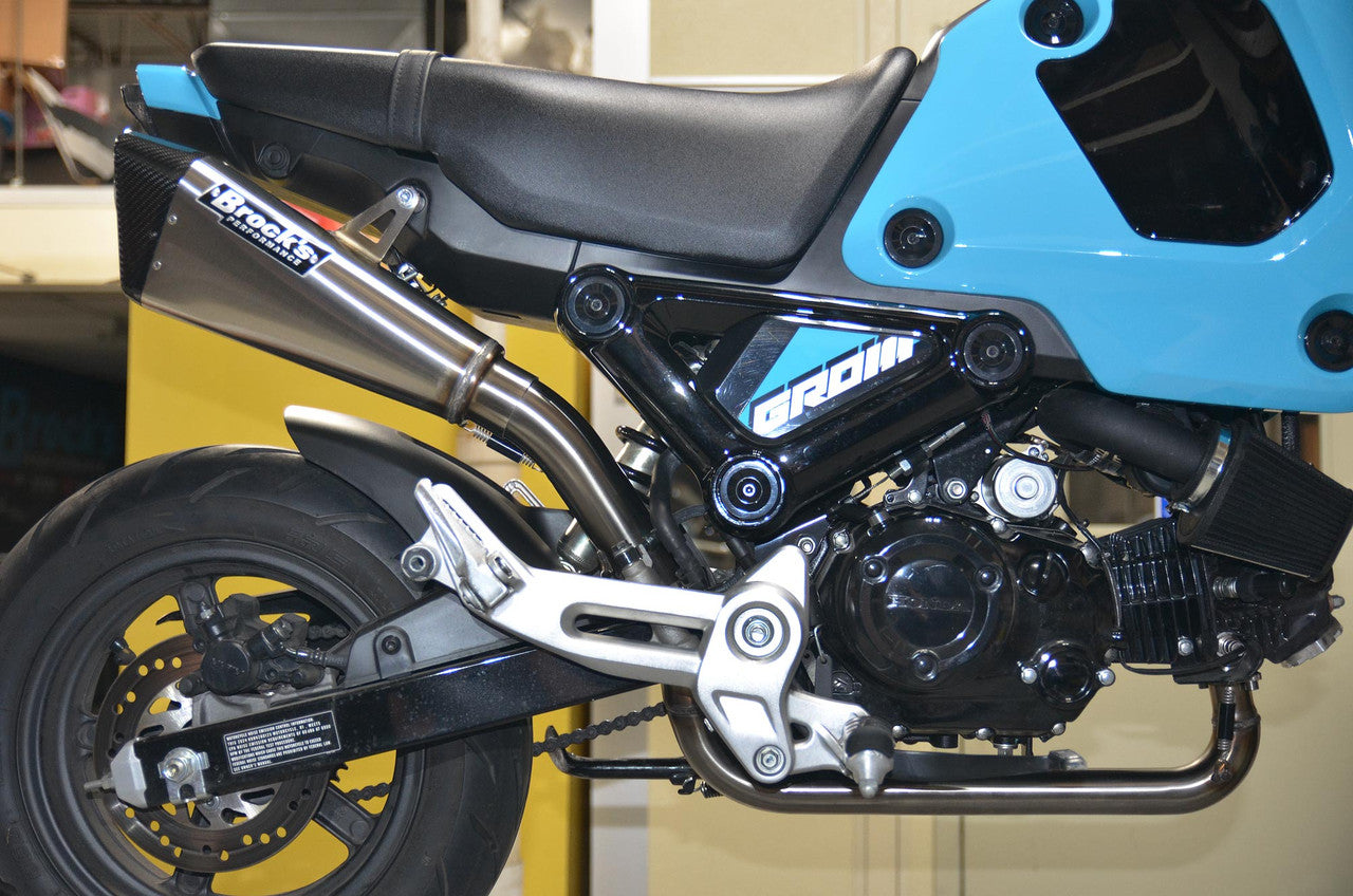 Brock's Penta-Carbon Full System 14" Muffler Honda Grom (22-25) - Howling Moto