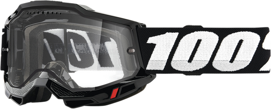 100% Accuri 2 Enduro MTB Goggles - Black - Clear 50016-00001 - Howling Moto