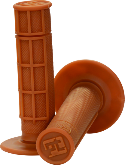 ProTaper Race Cut 1/2 Waffle Grips in gum color, designed for motocross bikes, featuring textured surface for improved grip.