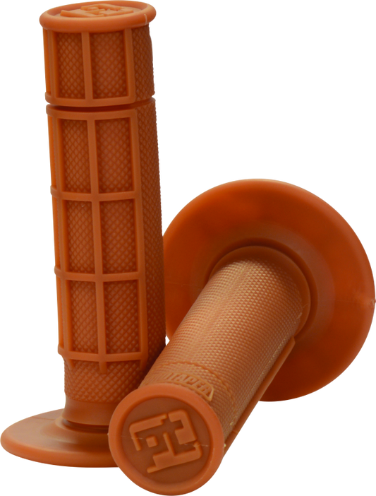 ProTaper Race Cut 1/2 Waffle Grips in gum color, designed for motocross bikes, featuring textured surface for improved grip.