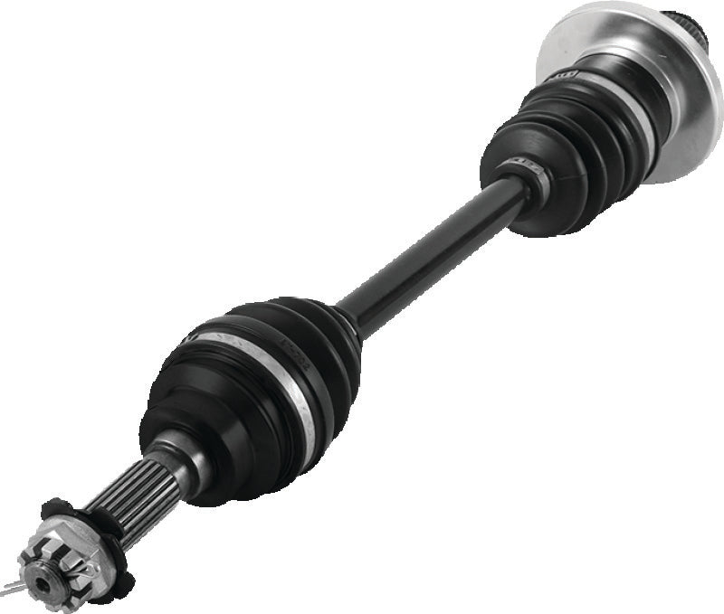 Rear left rugged axle for Suzuki KingQuad 4x4 from QuadBoss, part 609225, designed for models 2005-2012, shown in image.