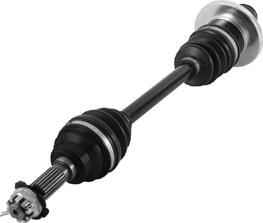 Rear left rugged axle for Suzuki KingQuad 4x4 from QuadBoss, part 609225, designed for models 2005-2012, shown in image.