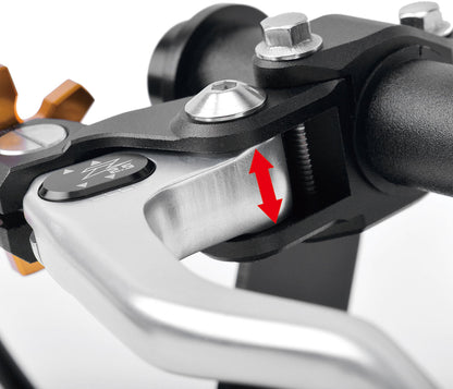 ZETA Ultra Light Clutch Perch 3 Finger with adjustable cable and ratio device, black motorcycle clutch lever component