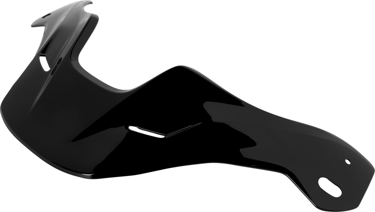 Black ARAI Helmets XD-5 motorcycle helmet with peak visor, front view showing sleek design and ventilation vents.