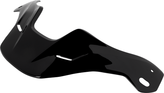Black ARAI Helmets XD-5 motorcycle helmet with peak visor, front view showing sleek design and ventilation vents.